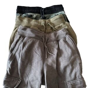 Set of 3 GAP boys size M(8) Kids sweatpant jogger Set - Gray, Green, camouflage